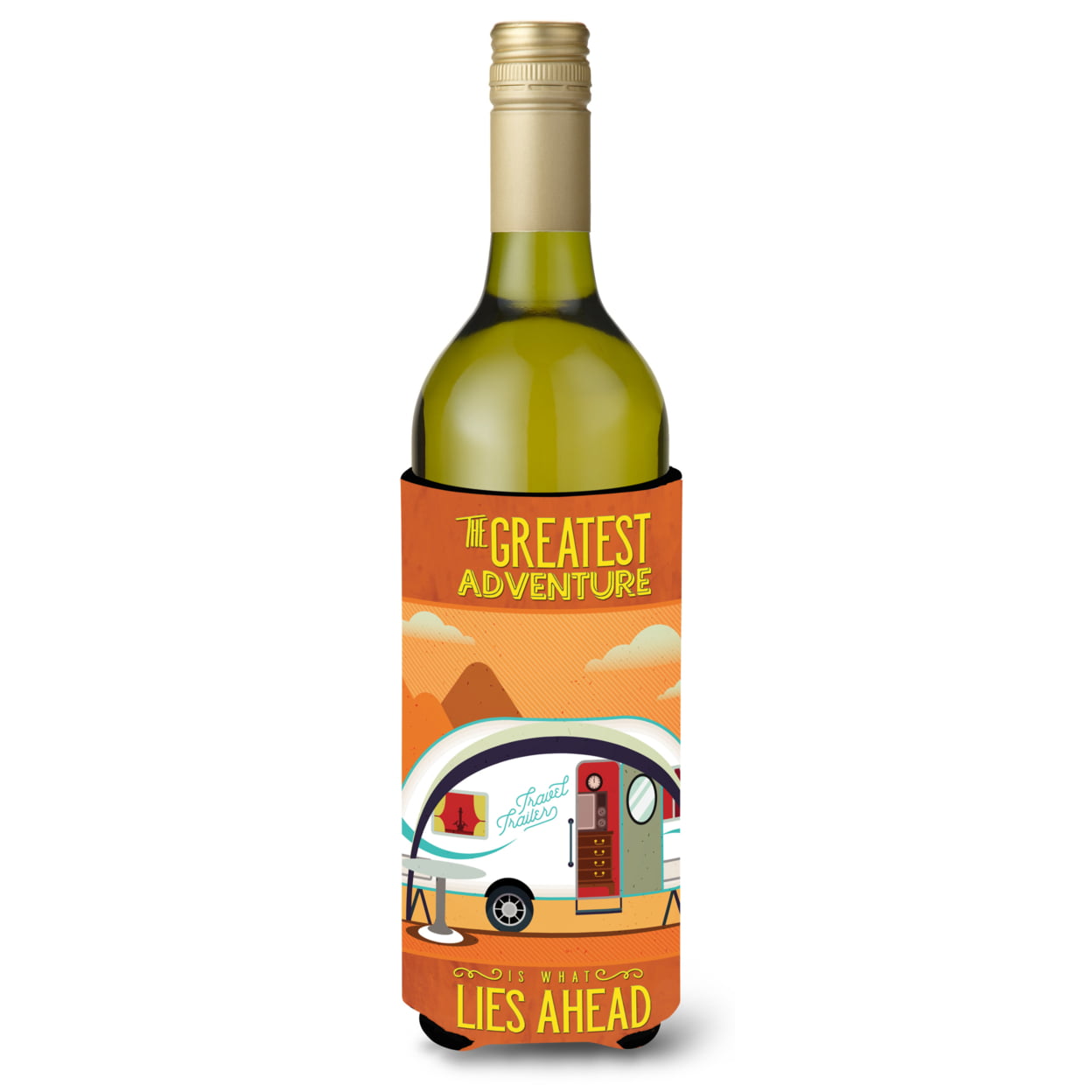 Greatest Adventure New Camper Wine Bottle Beverge Insulator Hugger
