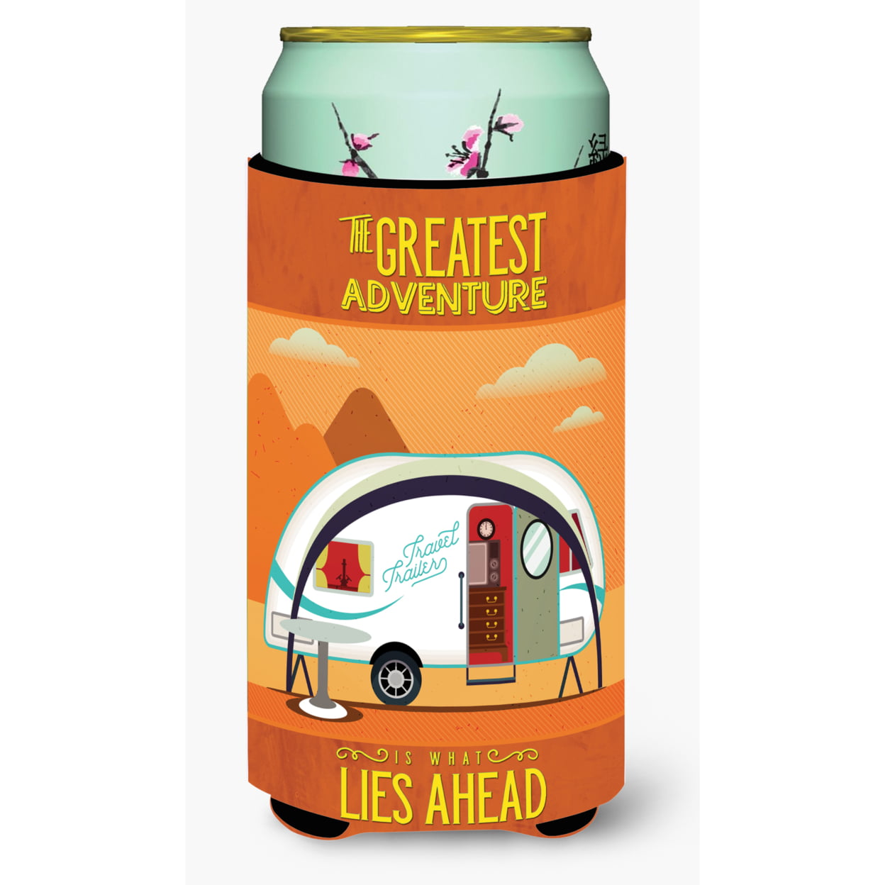 BB5480TBC Greatest Adventure New Camper Tall Boy Beverage Insulator Hugger