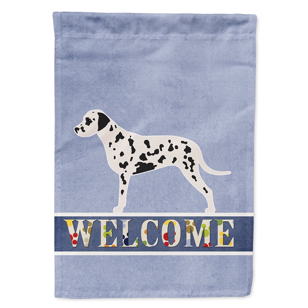 Dalmatian Welcome Flag Canvas House Size