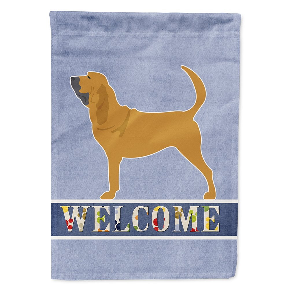 Bloodhound Welcome Flag Canvas House Size