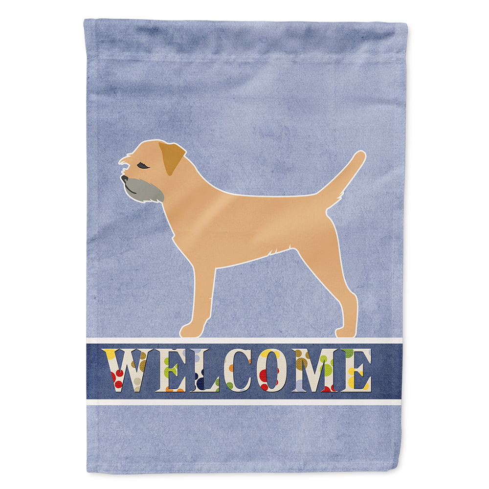 Border Terrier Welcome Flag Canvas House Size