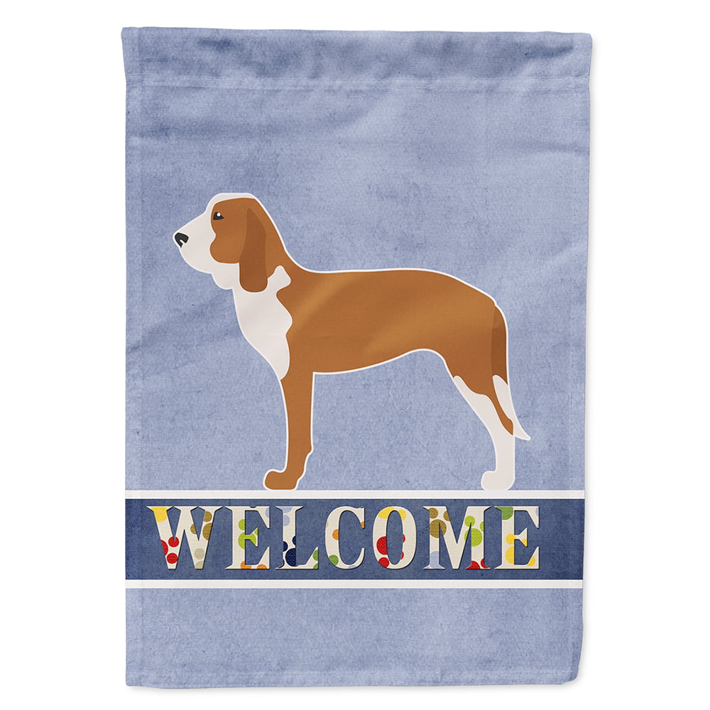 Spanish Hound Welcome Flag Canvas House Size
