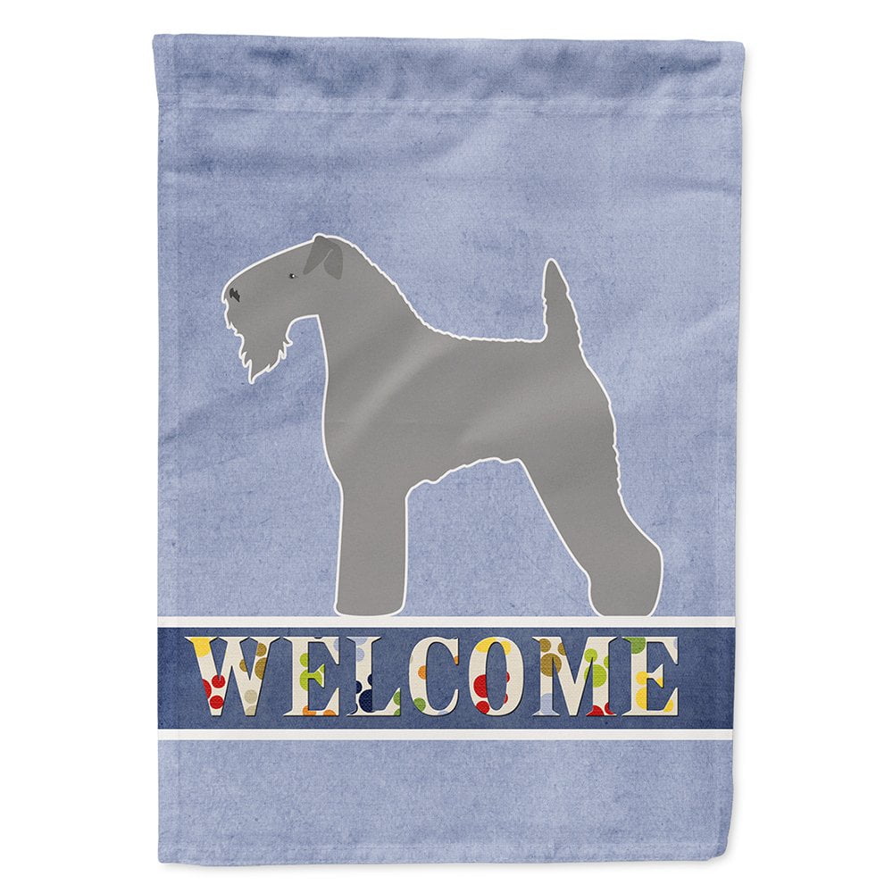 Kerry Blue Terrier Welcome Flag Canvas House Size