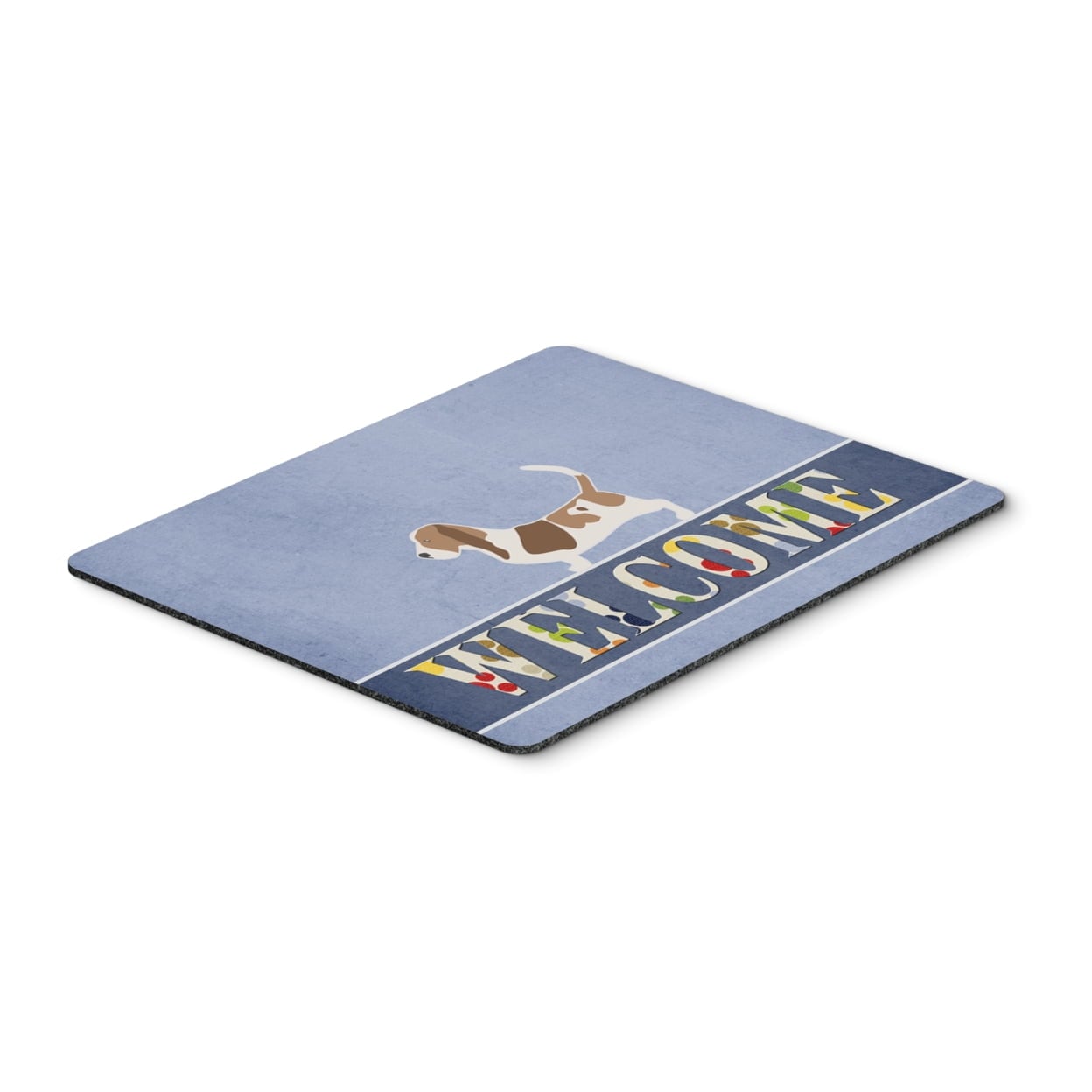 Basset Hound Welcome Mouse Pad, Hot Pad or Trivet