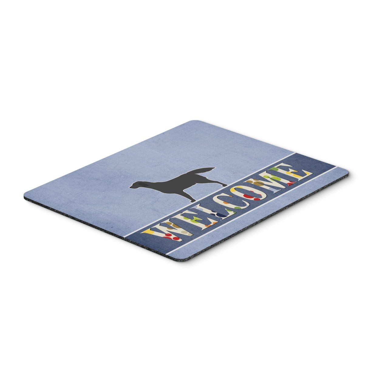 Black Labrador Retriever Welcome Mouse Pad, Hot Pad or Trivet