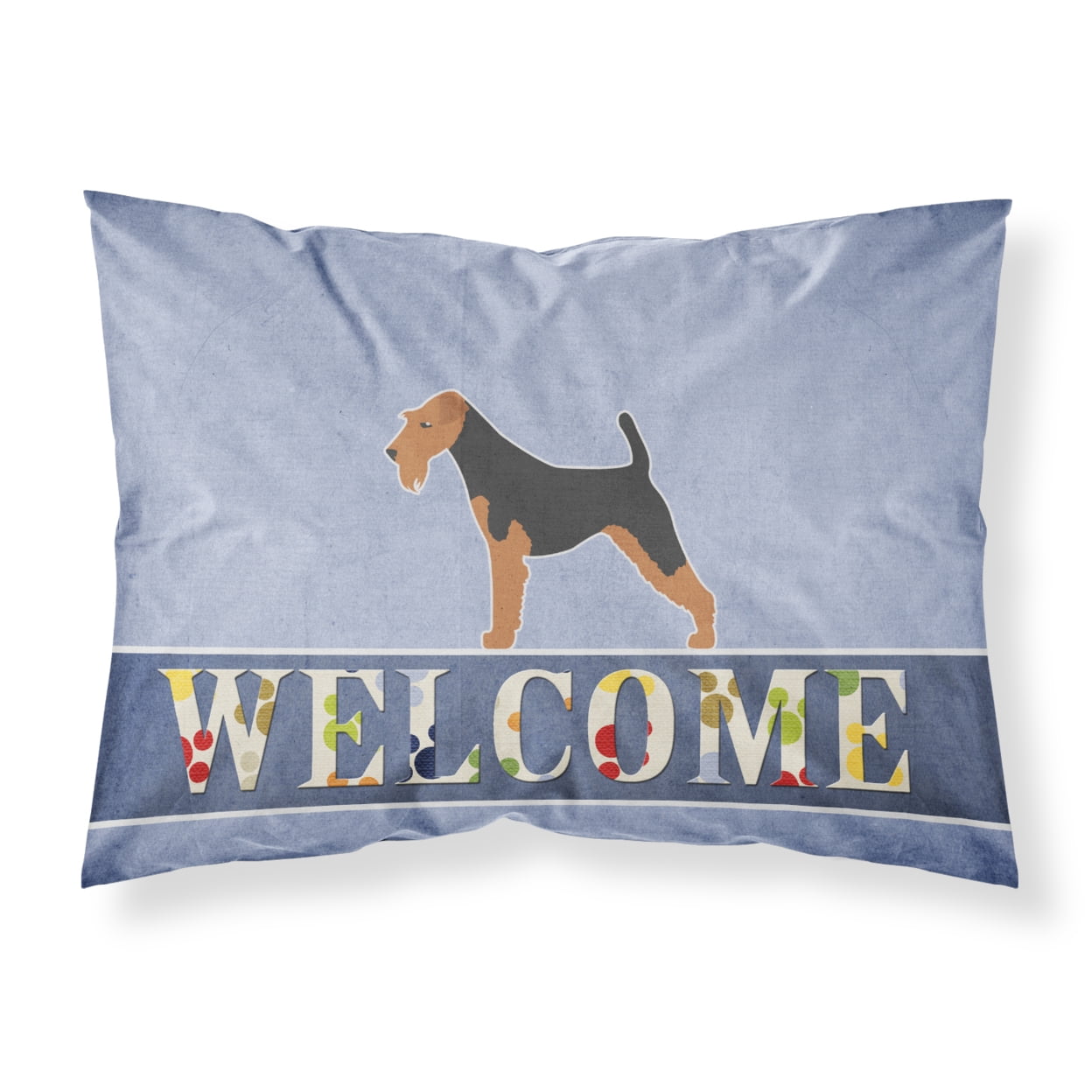 Welsh Terrier Welcome Fabric Standard Pillowcase