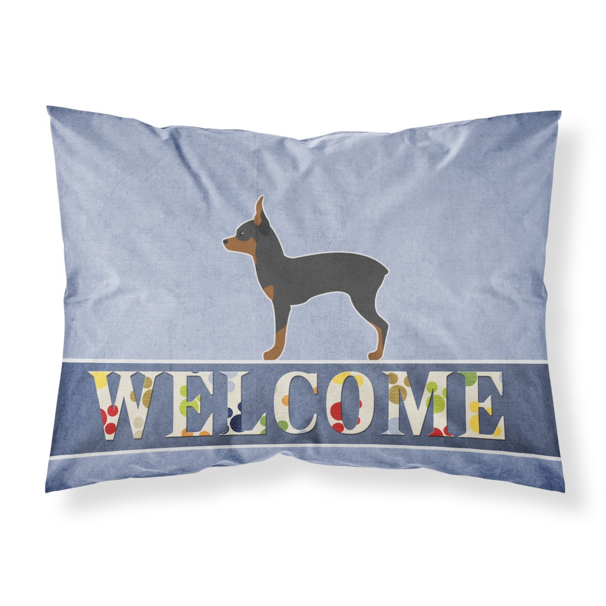 Toy Fox Terrier Welcome Fabric Standard Pillowcase