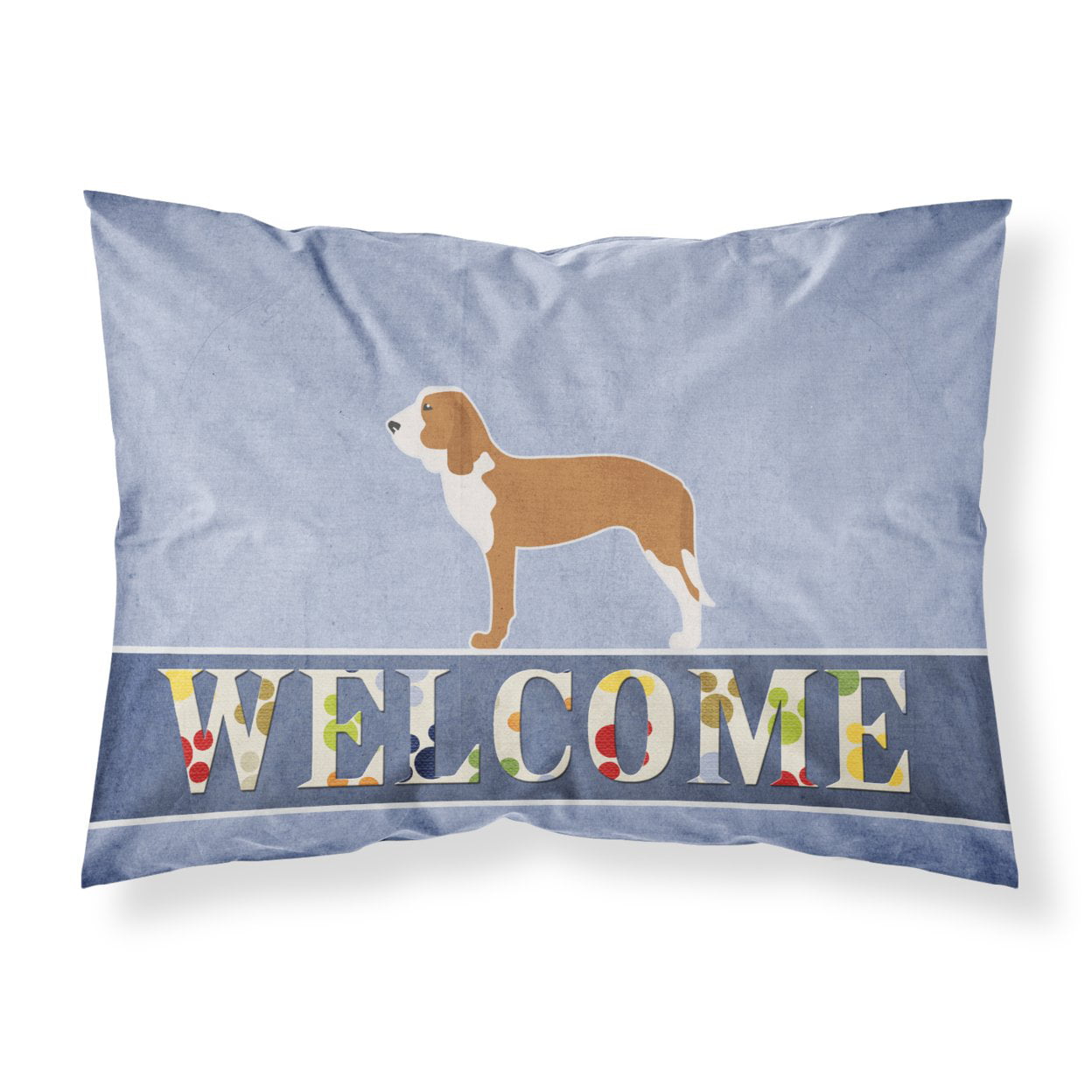Spanish Hound Welcome Fabric Standard Pillowcase