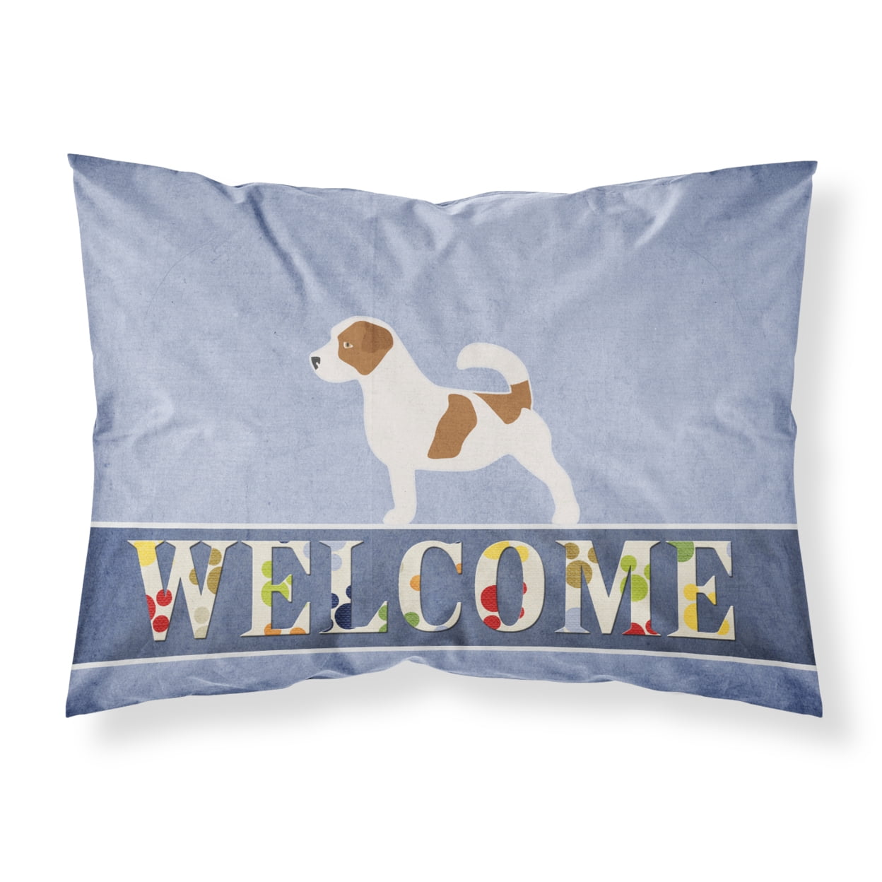 Jack Russell Terrier Welcome Fabric Standard Pillowcase