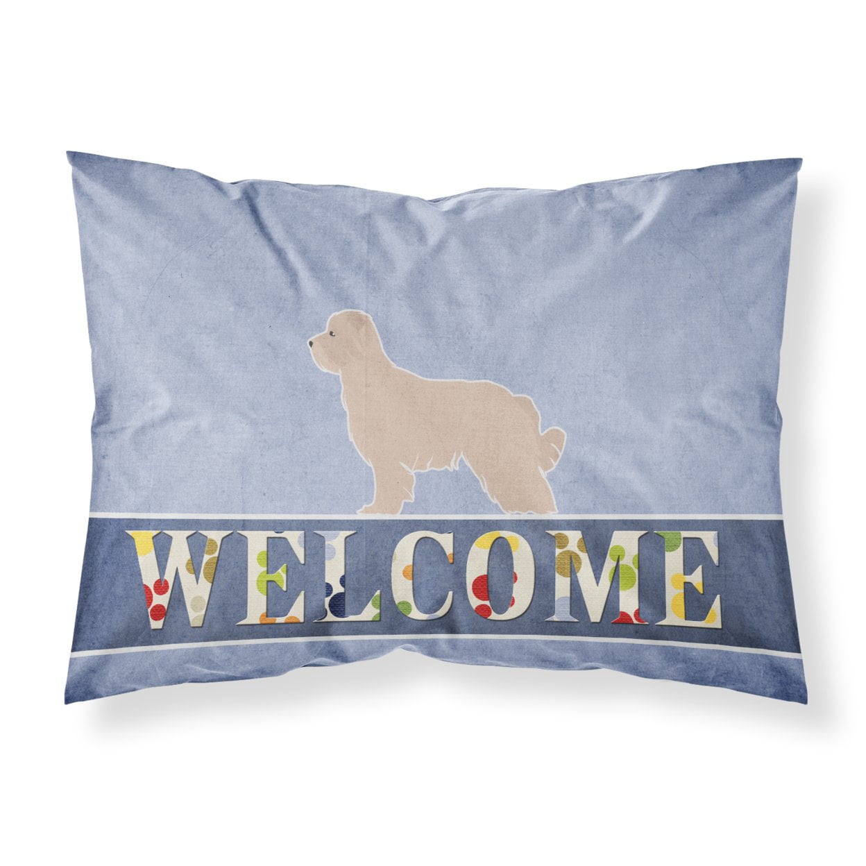 Pyrenean Shepherd Welcome Fabric Standard Pillowcase