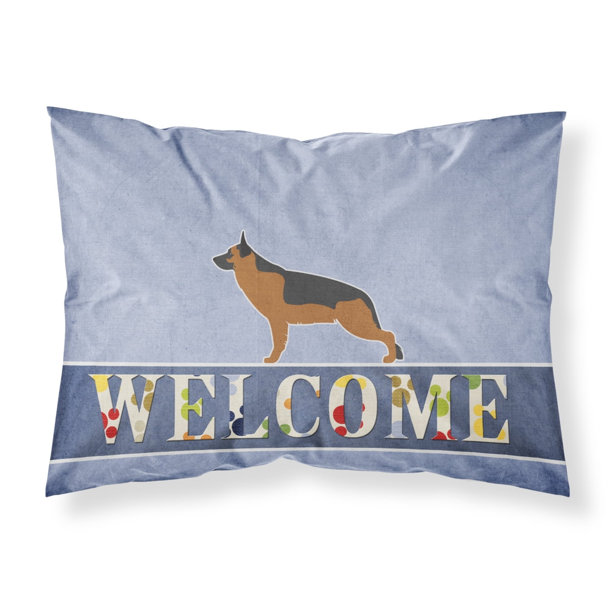 BB5528PILLOWCASE German Shepherd Welcome Fabric Standard Pillowcase