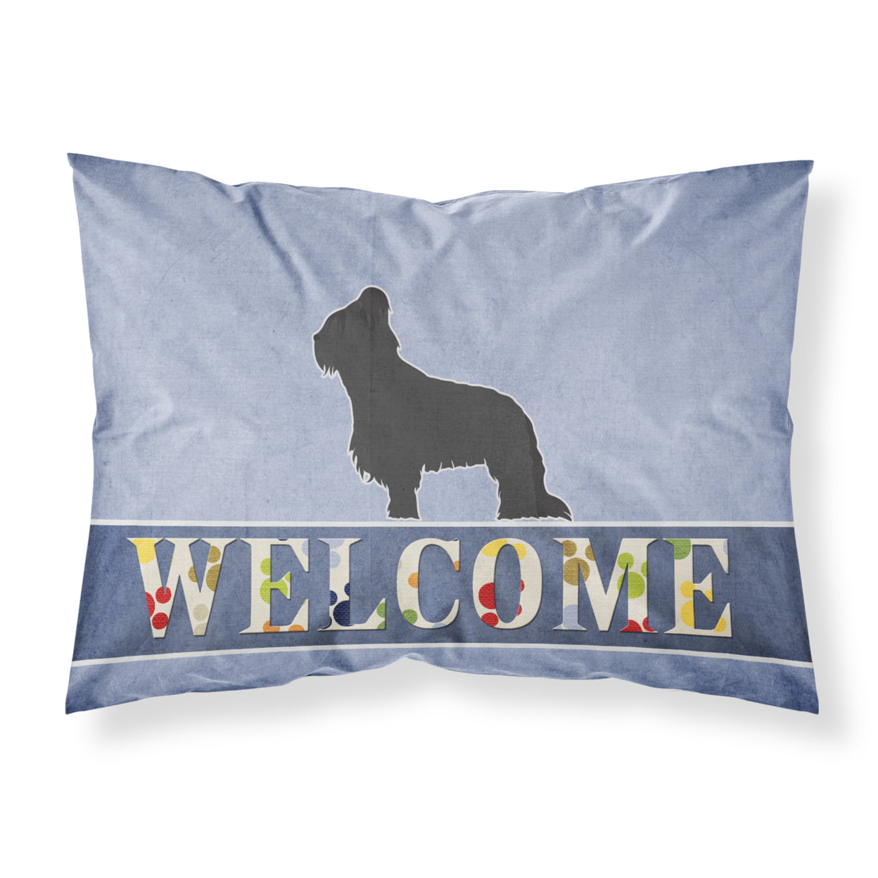 Briard Welcome Fabric Standard Pillowcase