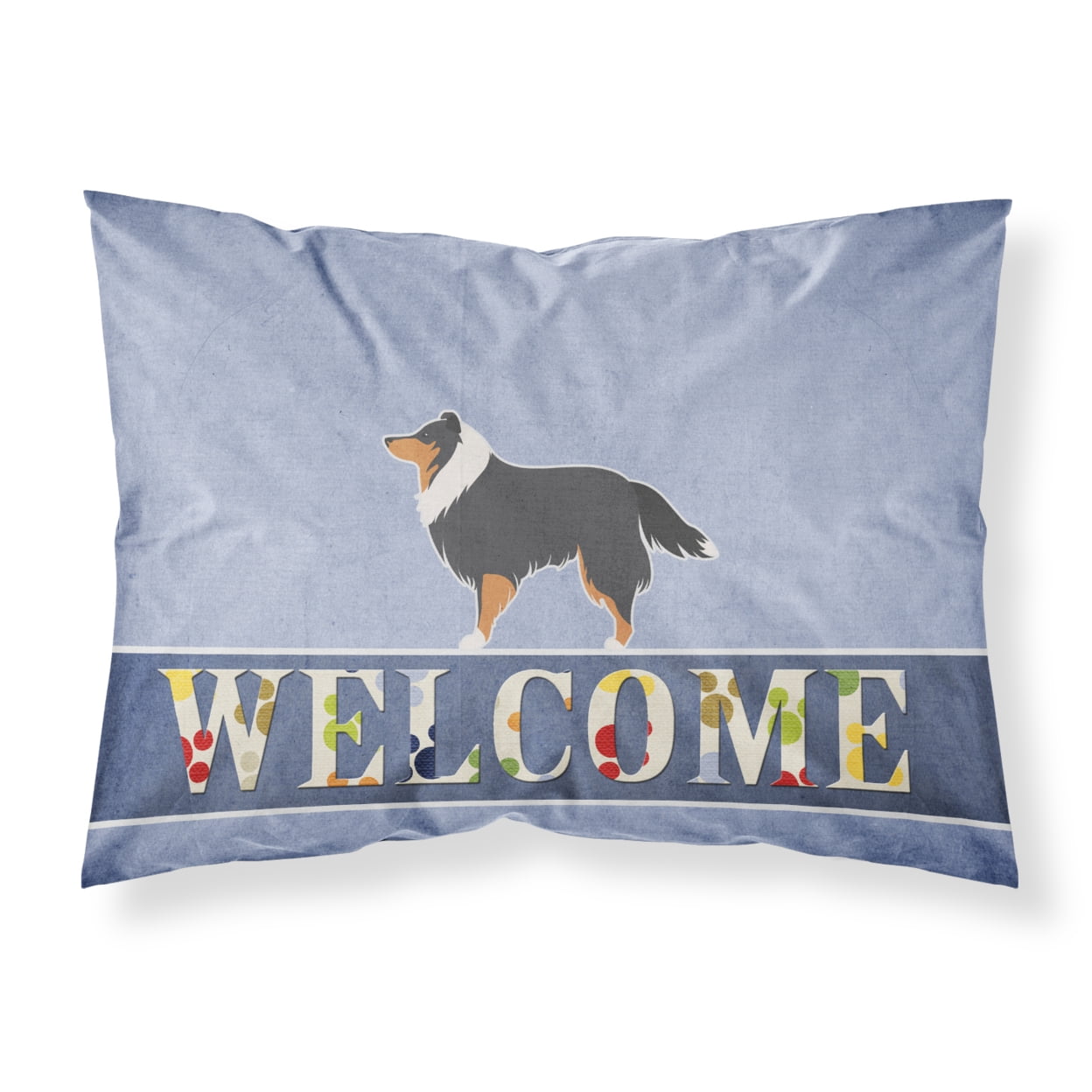 Sheltie & Shetland Sheepdog Welcome Fabric Standard Pillowcase