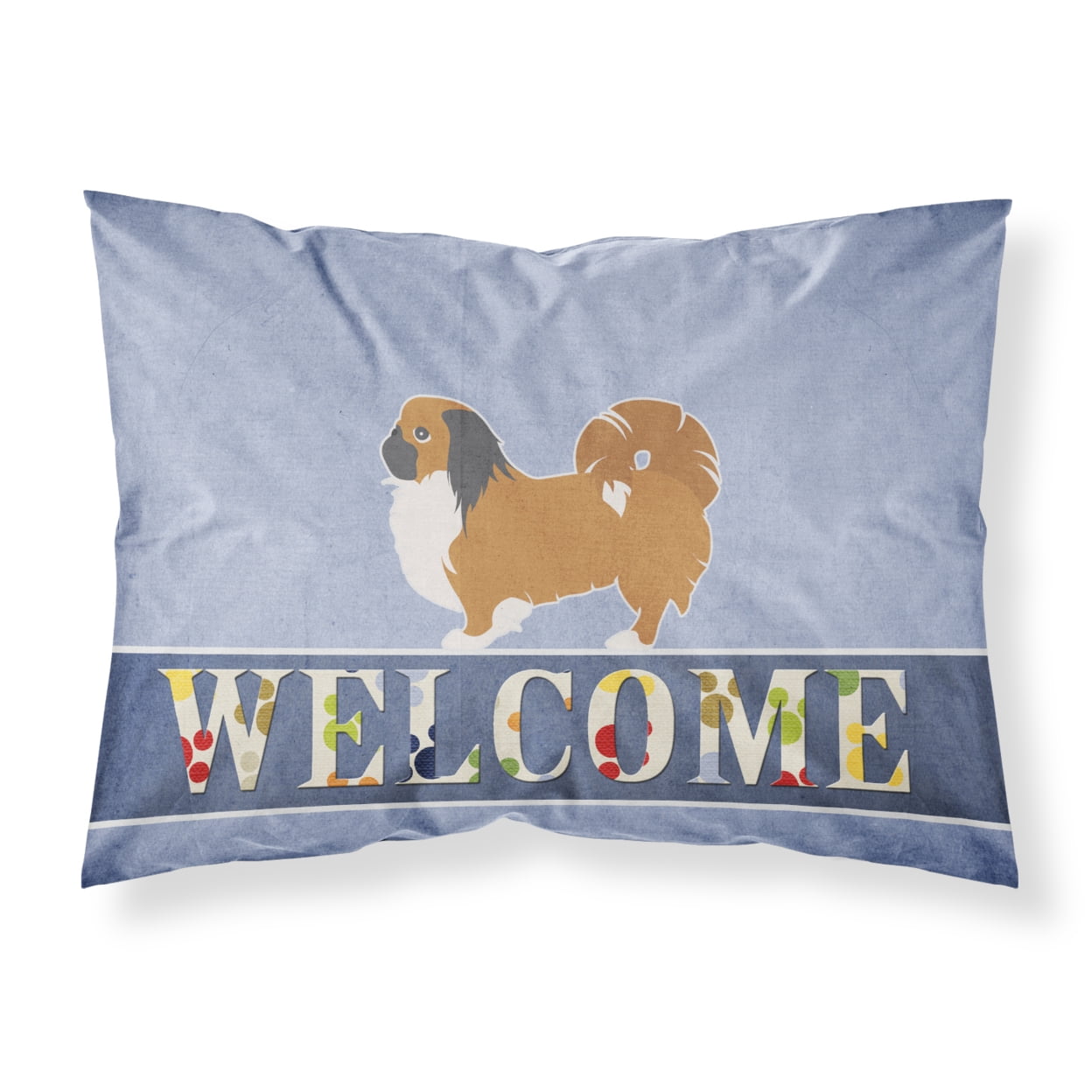 Pekingese Welcome Fabric Standard Pillowcase