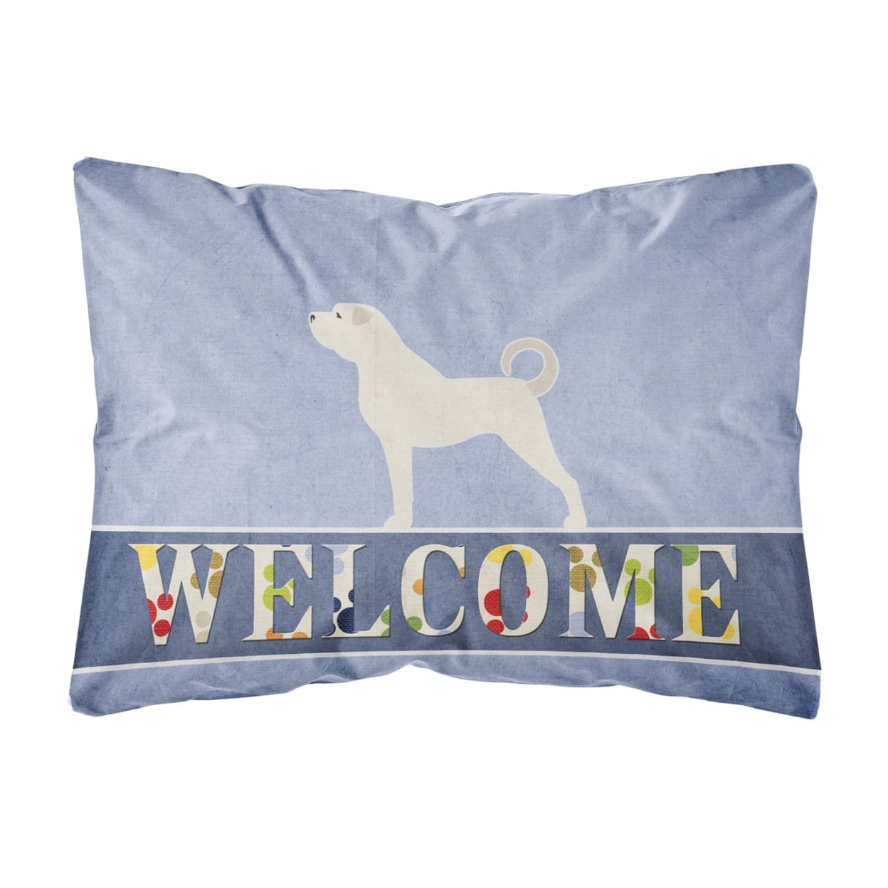 Anatolian Shepherd Welcome Canvas Fabric Decorative Pillow