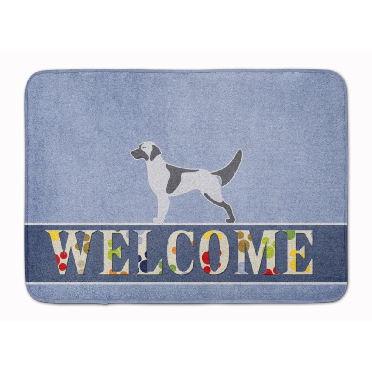 BB5485RUG English Setter Welcome Machine Washable Memory Foam Mat