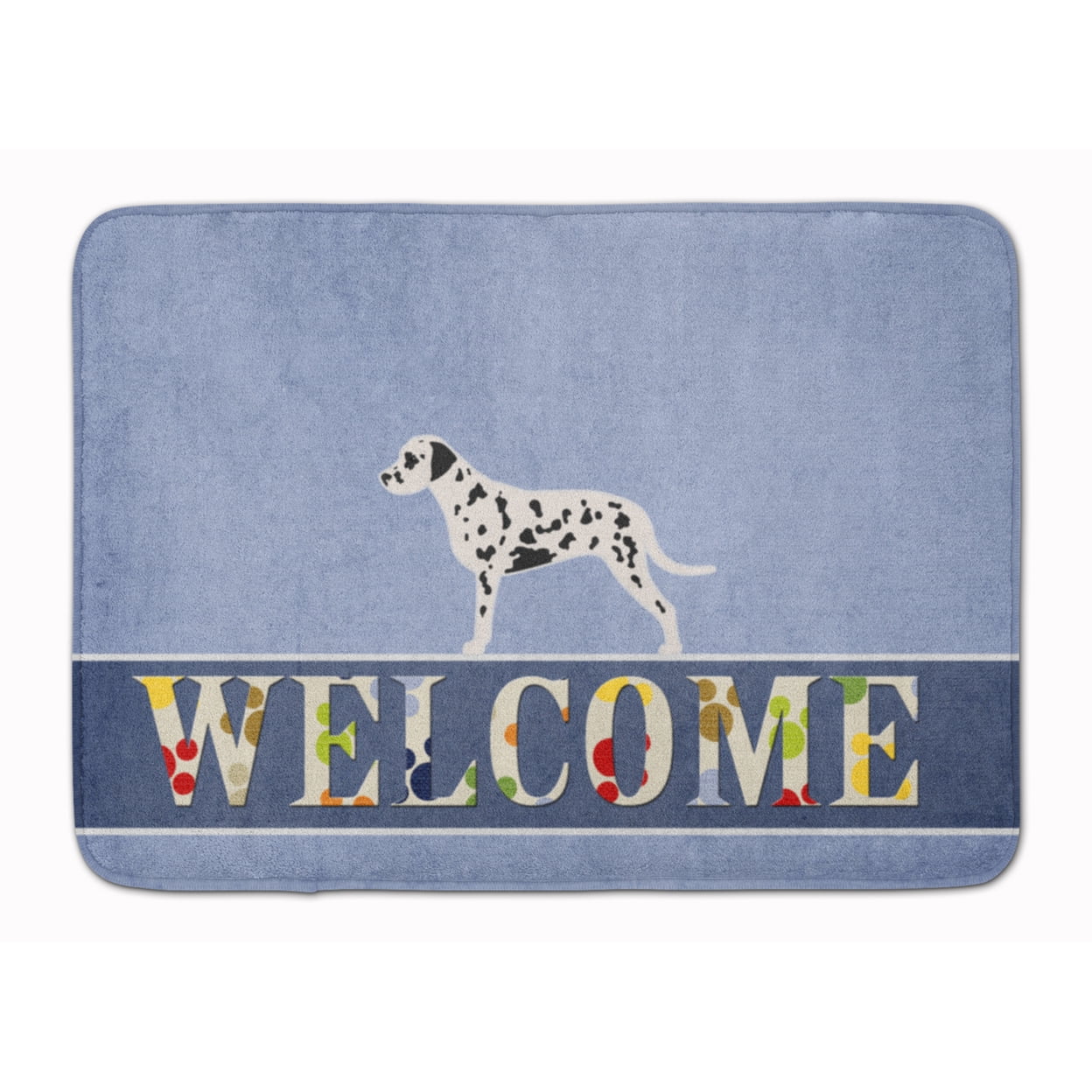 BB5487RUG Dalmatian Welcome Machine Washable Memory Foam Mat