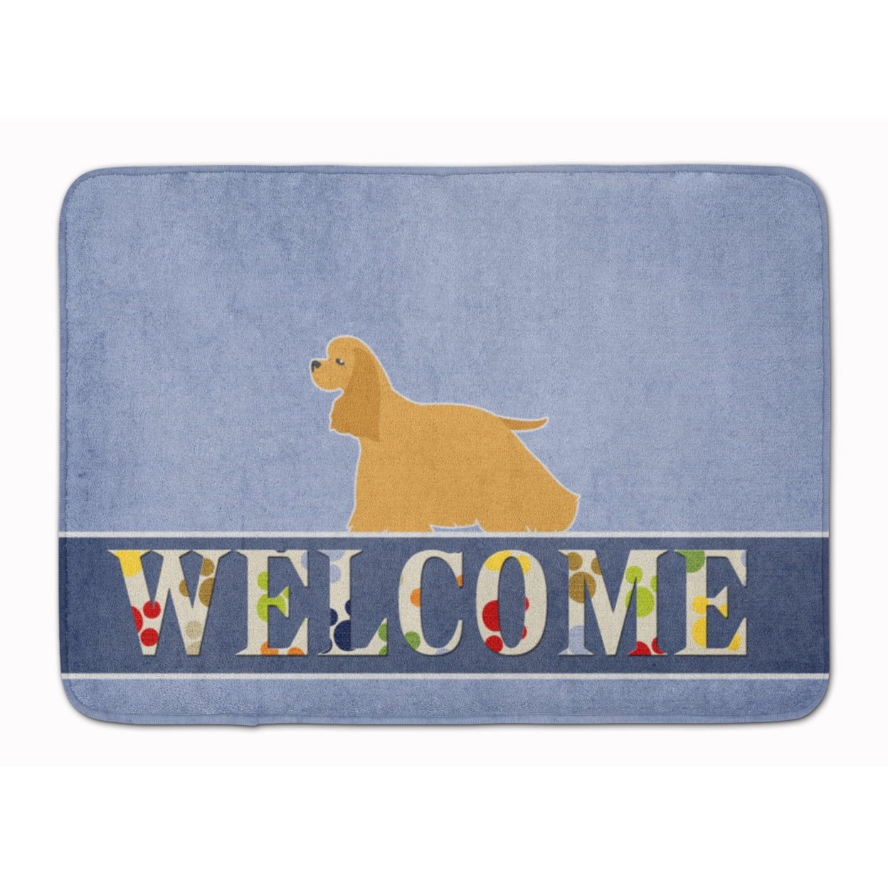 BB5490RUG Cocker Spaniel Welcome Machine Washable Memory Foam Mat