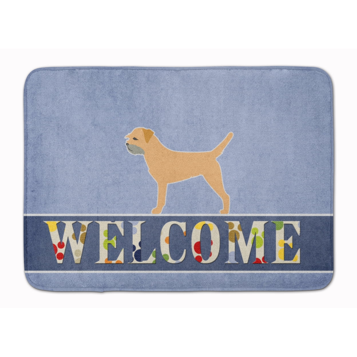 BB5493RUG Border Terrier Welcome Machine Washable Memory Foam Mat