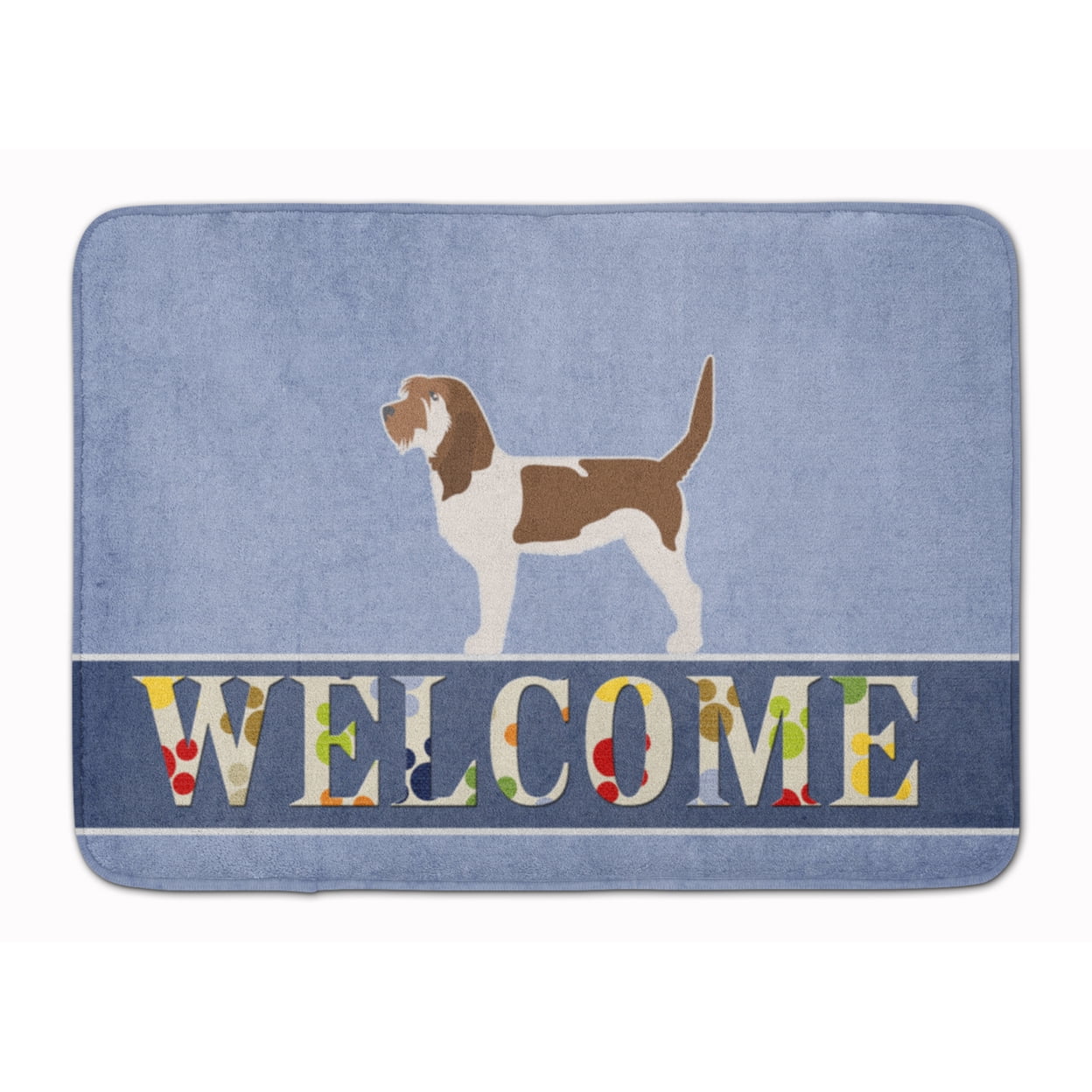Grand Basset Griffon Vendeen Welcome Machine Washable Memory Foam Mat