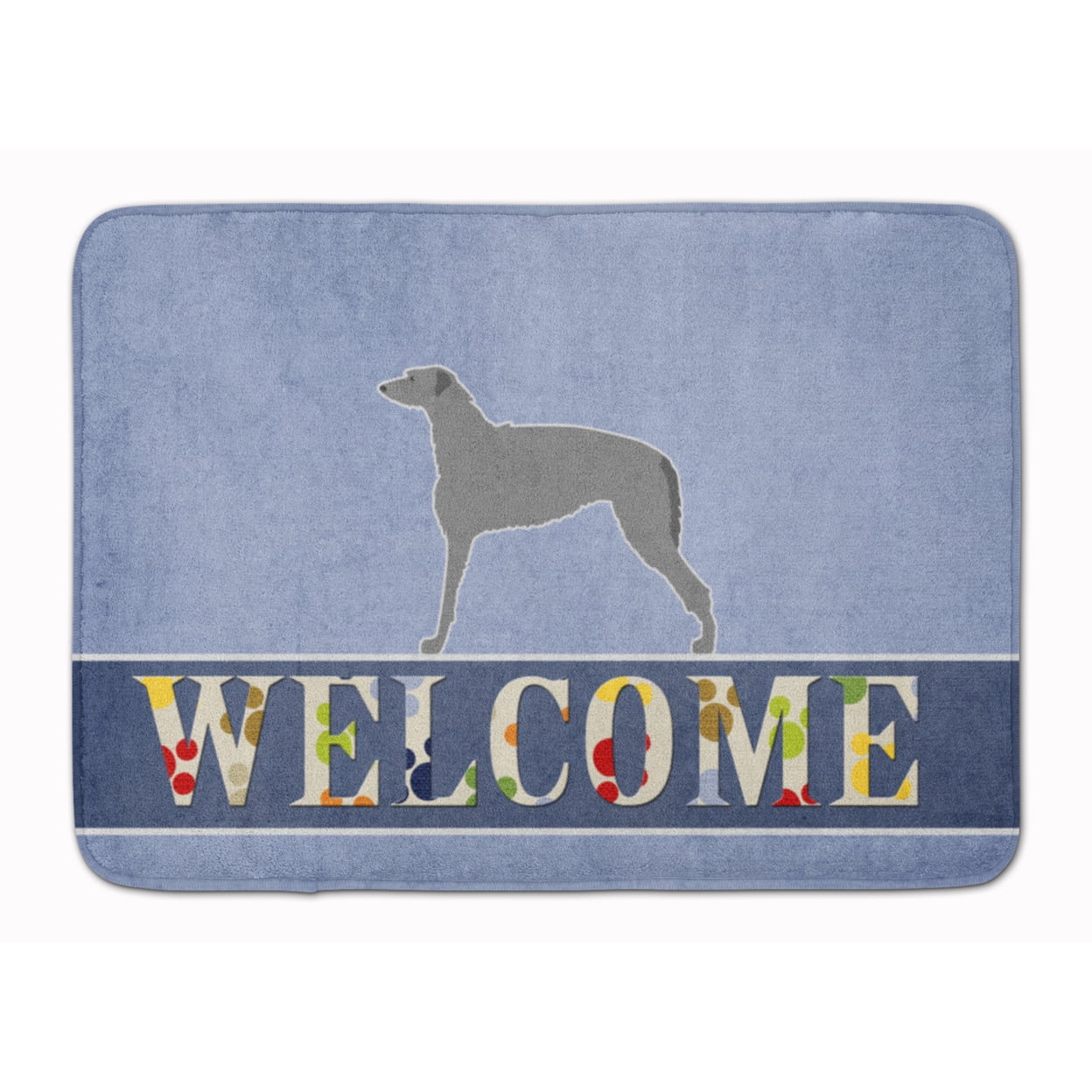 BB5500RUG Scottish Deerhound Welcome Machine Washable Memory Foam Mat