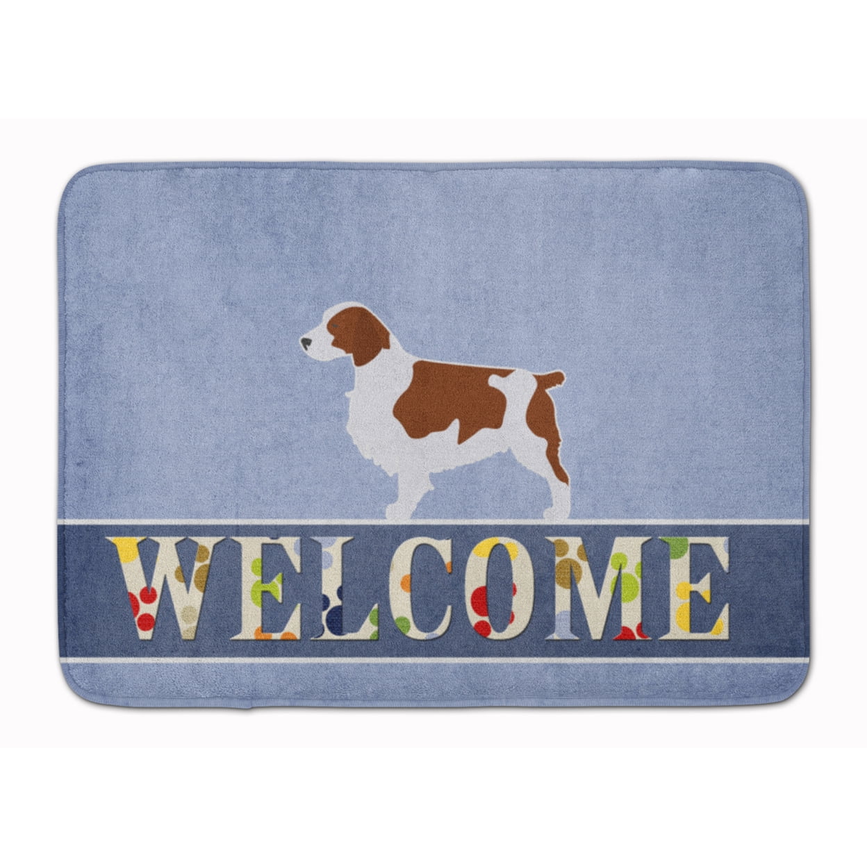 BB5504RUG Welsh Springer Spaniel Welcome Machine Washable Memory Foam Mat
