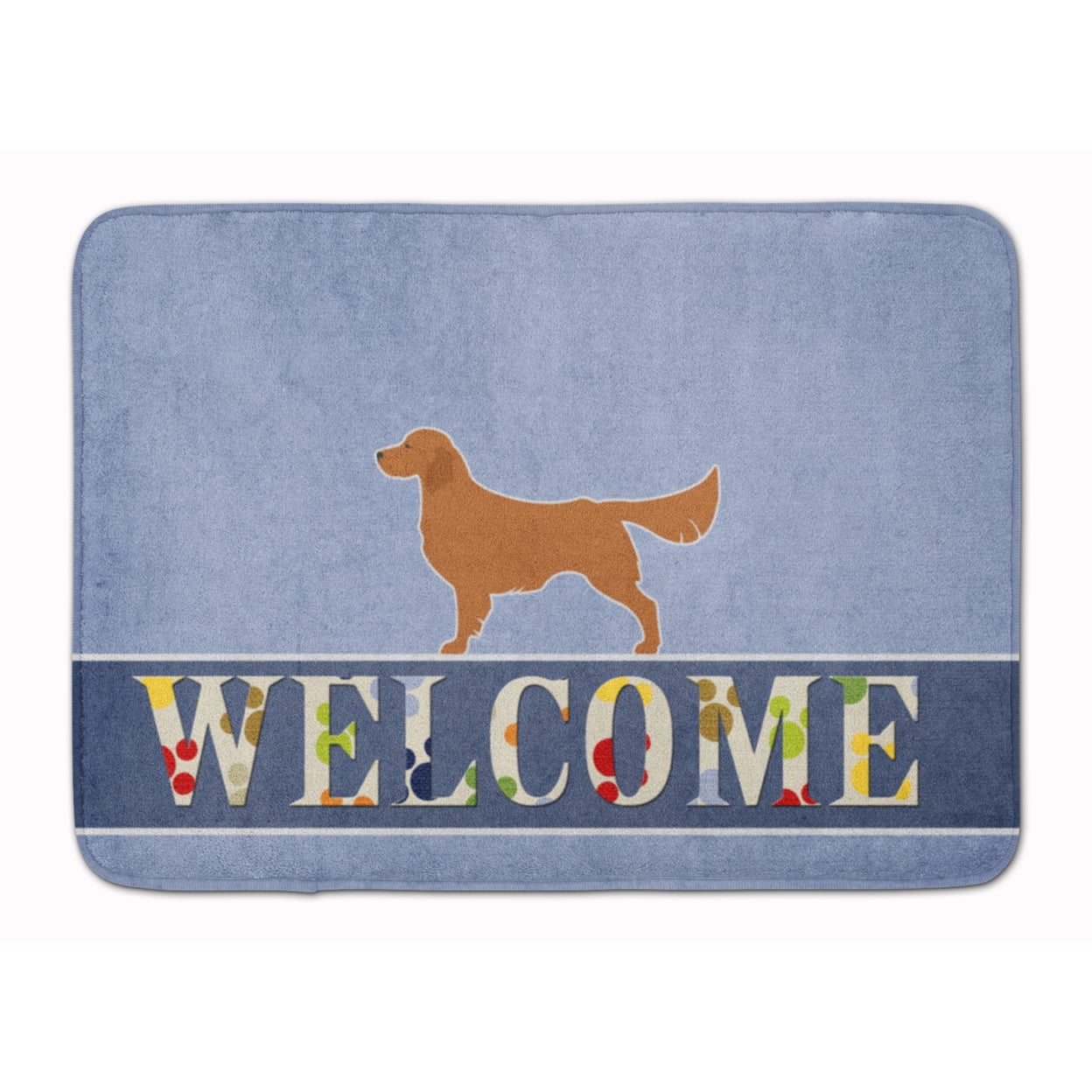 BB5508RUG Golden Retriever Welcome Machine Washable Memory Foam Mat