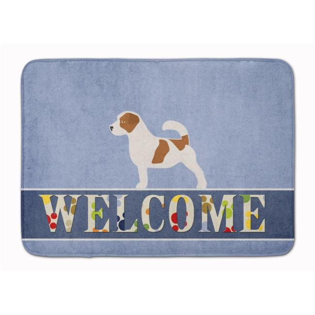 BB5511RUG Jack Russell Terrier Welcome Machine Washable Memory Foam Mat