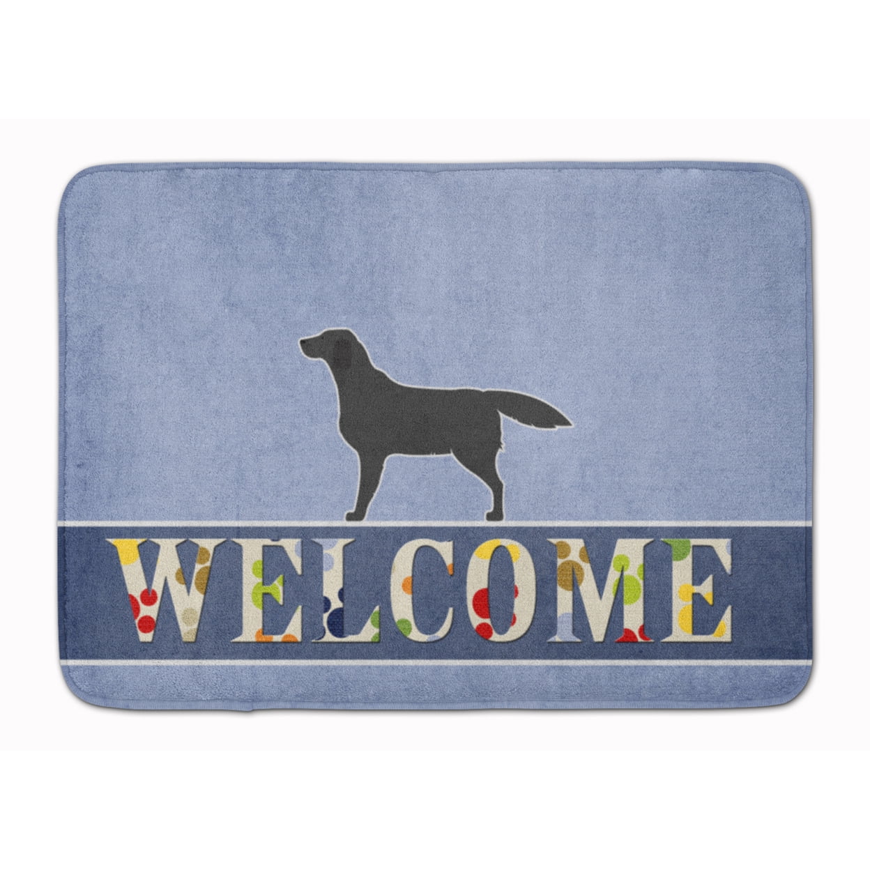 BB5512RUG Black Labrador Retriever Welcome Machine Washable Memory Foam Mat