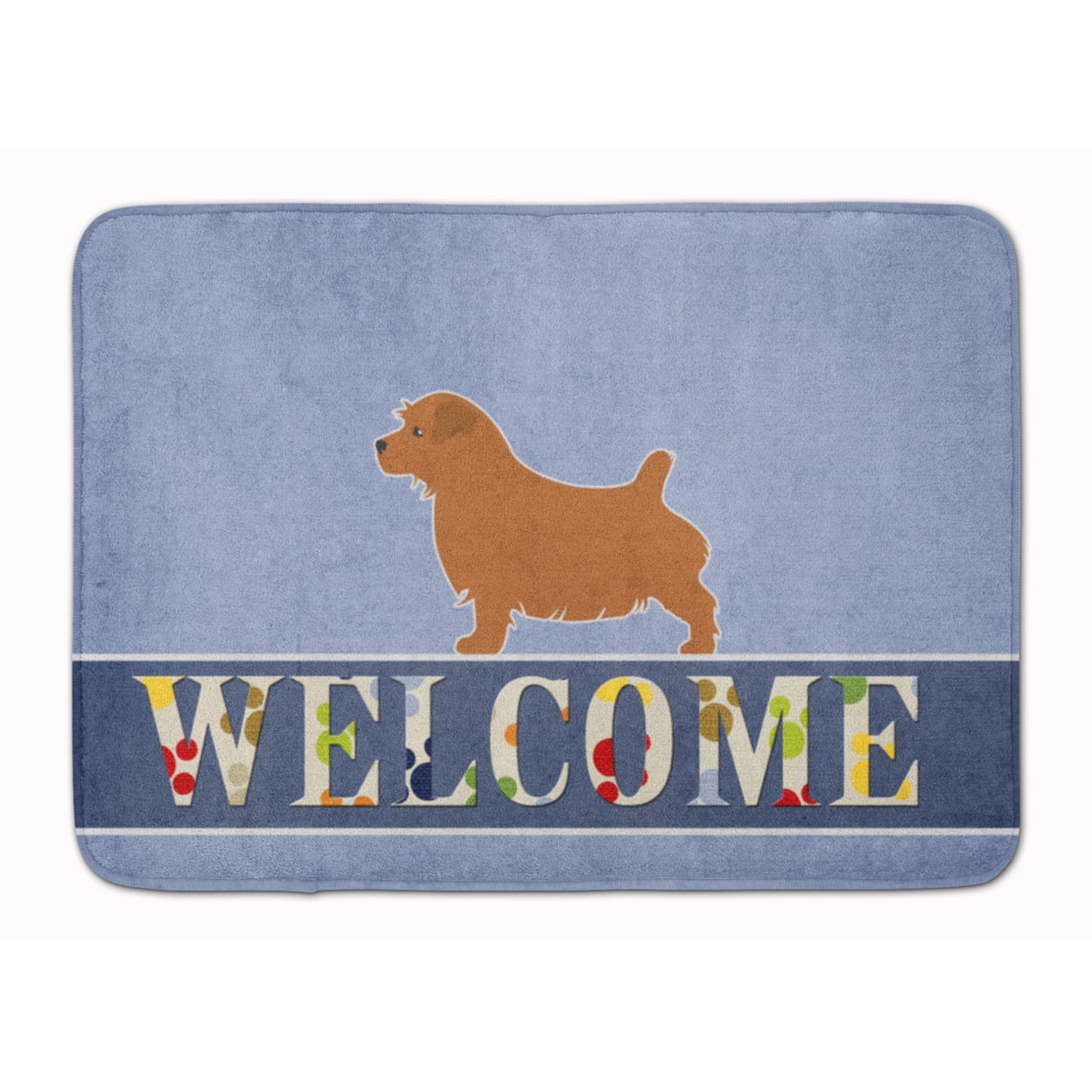 BB5513RUG Norfolk Terrier Welcome Machine Washable Memory Foam Mat