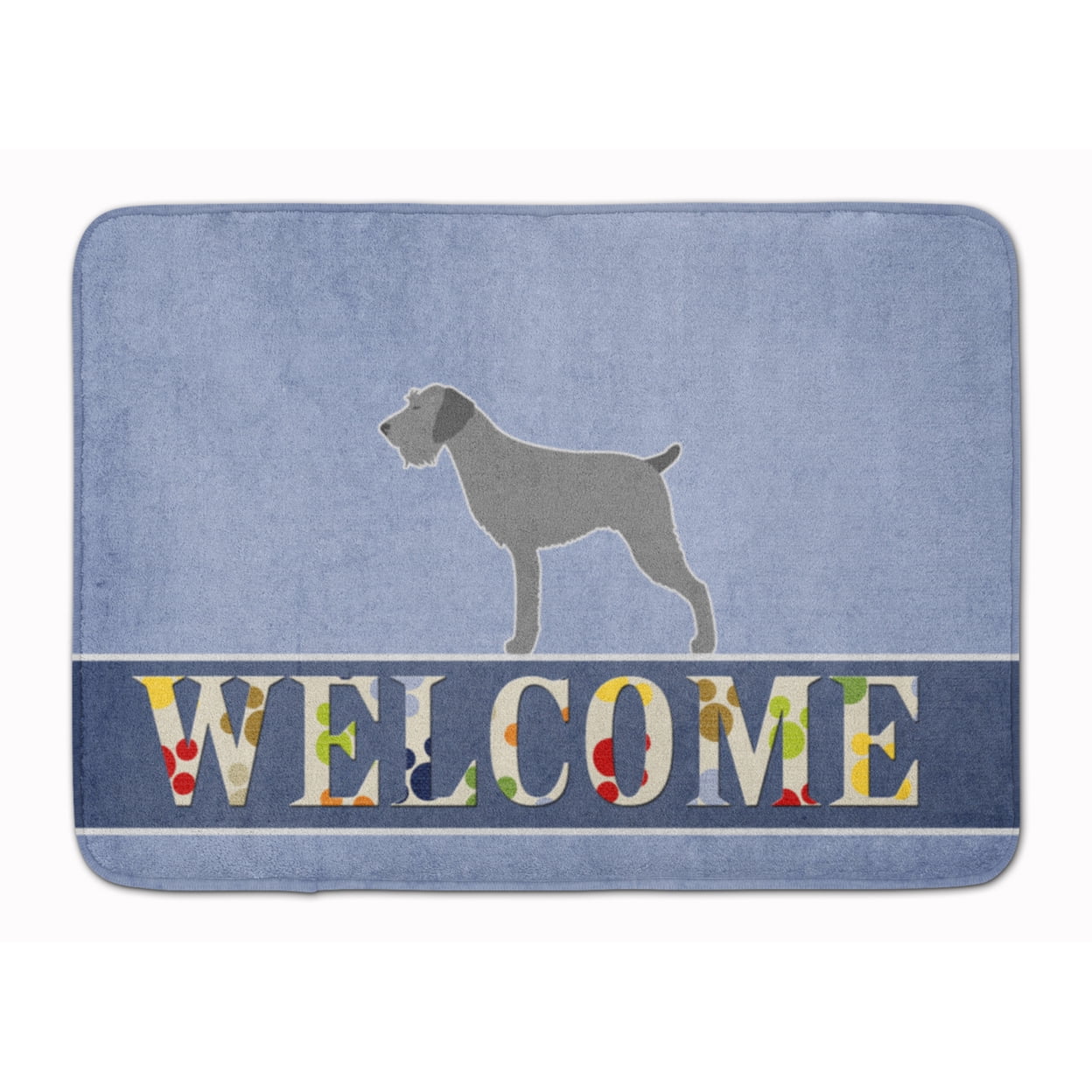 BB5515RUG German Wirehaired Pointer Welcome Machine Washable Memory Foam Mat
