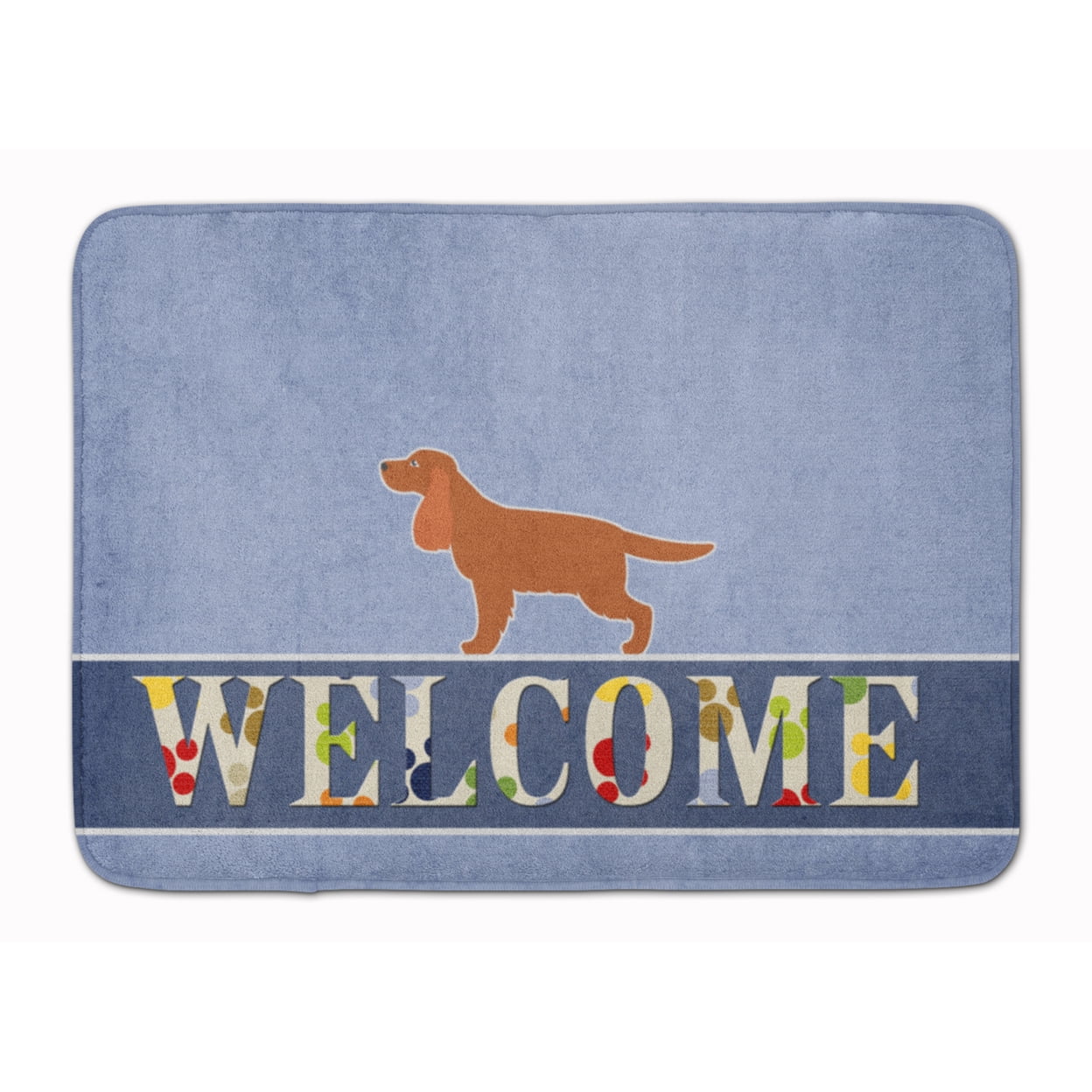 BB5516RUG English Cocker Spaniel Welcome Machine Washable Memory Foam Mat