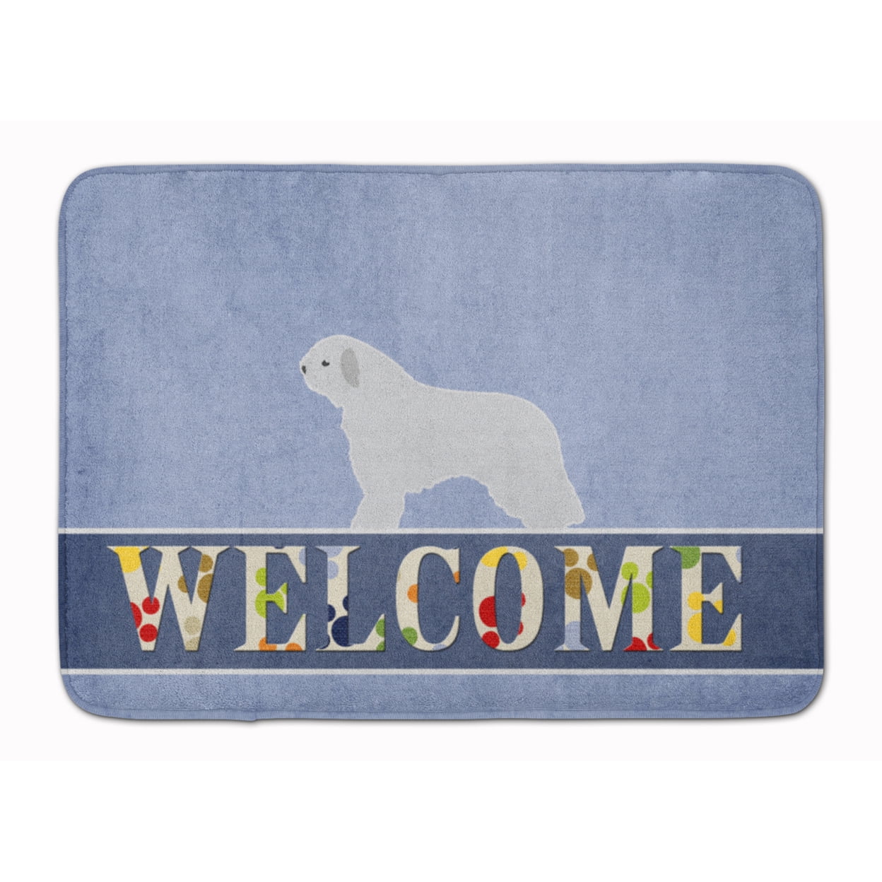 BB5519RUG Spanish Water Dog Welcome Machine Washable Memory Foam Mat