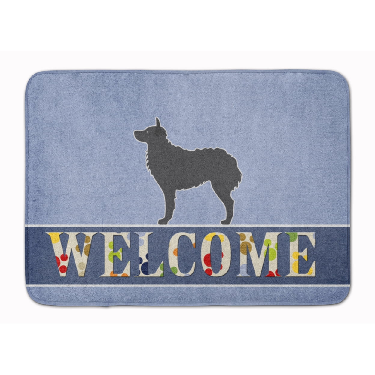 BB5525RUG Croatian Sheepdog Welcome Machine Washable Memory Foam Mat