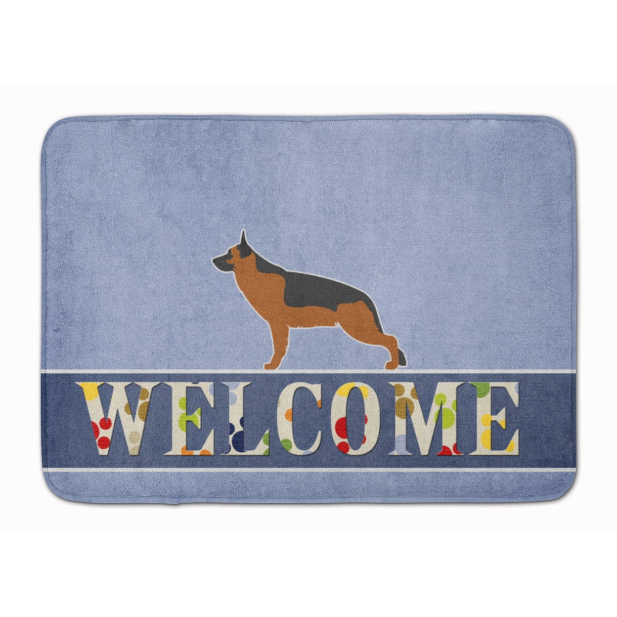 BB5528RUG German Shepherd Welcome Machine Washable Memory Foam Mat
