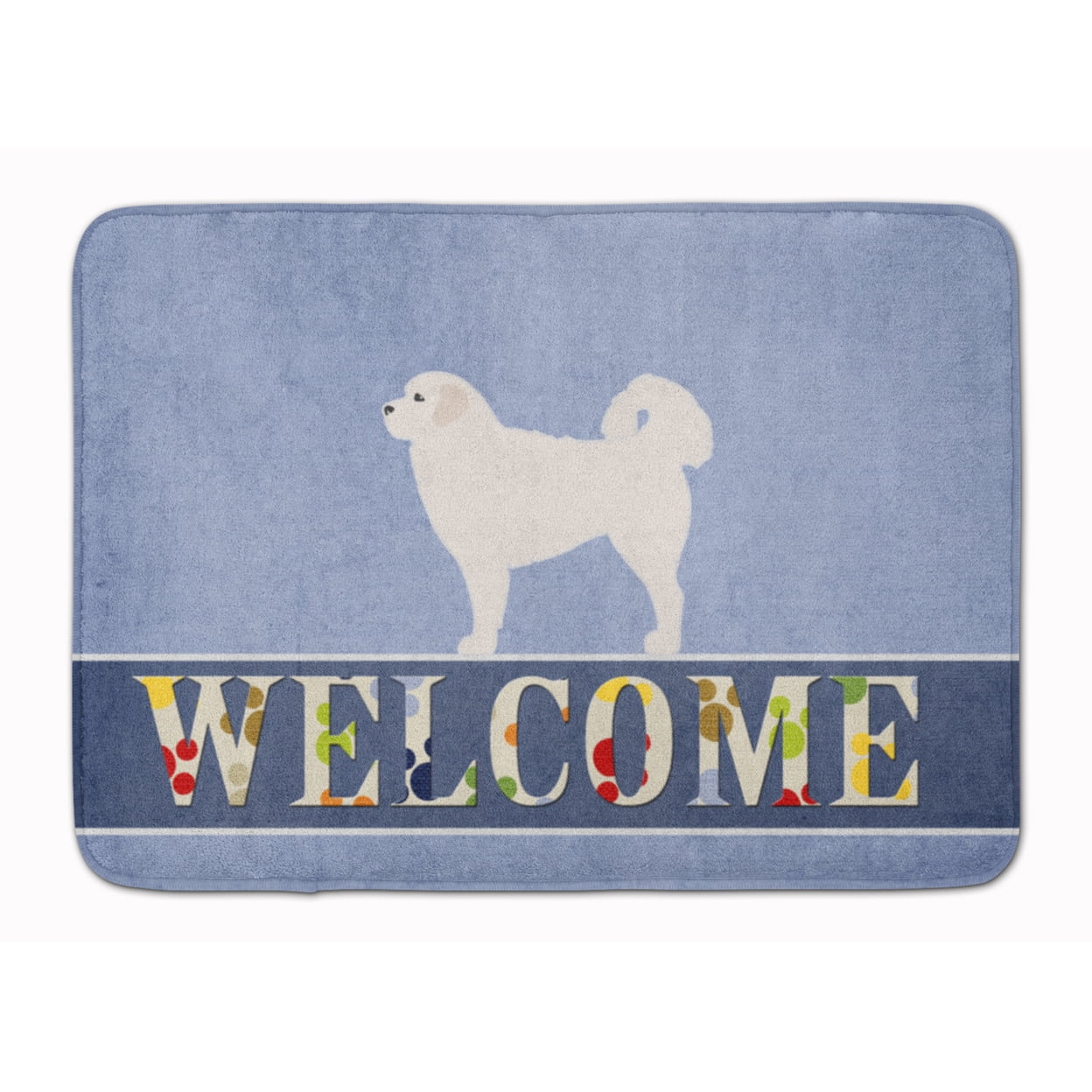 BB5531RUG Polish Tatra Sheepdog Welcome Machine Washable Memory Foam Mat