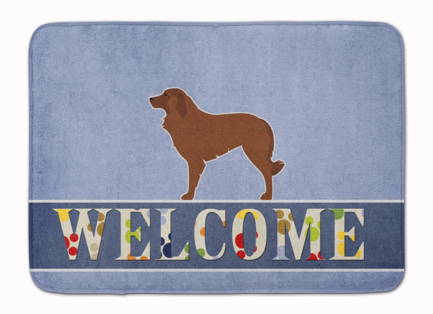 Portuguese Sheepdog Dog Welcome Machine Washable Memory Foam Mat