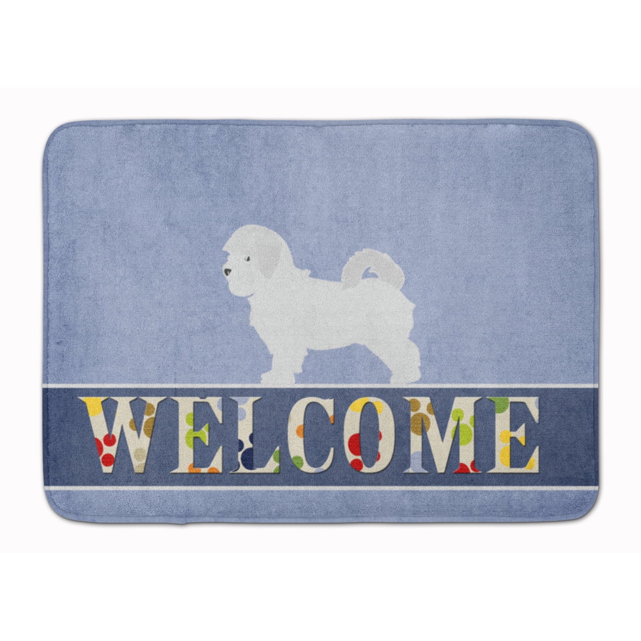BB5540RUG Maltese Welcome Machine Washable Memory Foam Mat