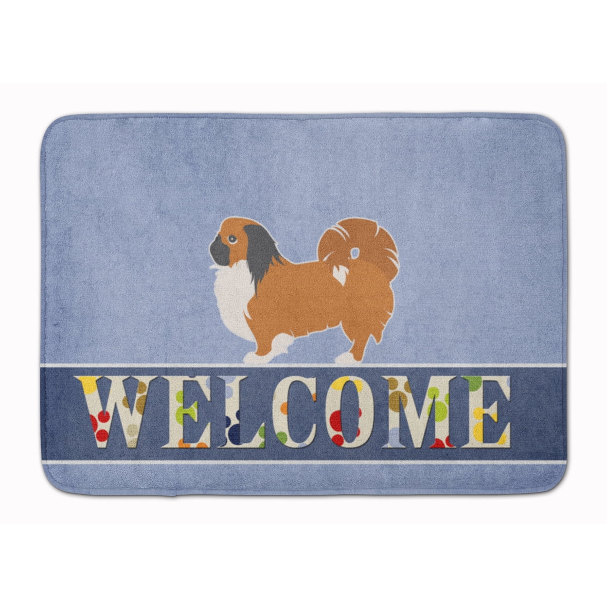 BB5542RUG Pekingese Welcome Machine Washable Memory Foam Mat