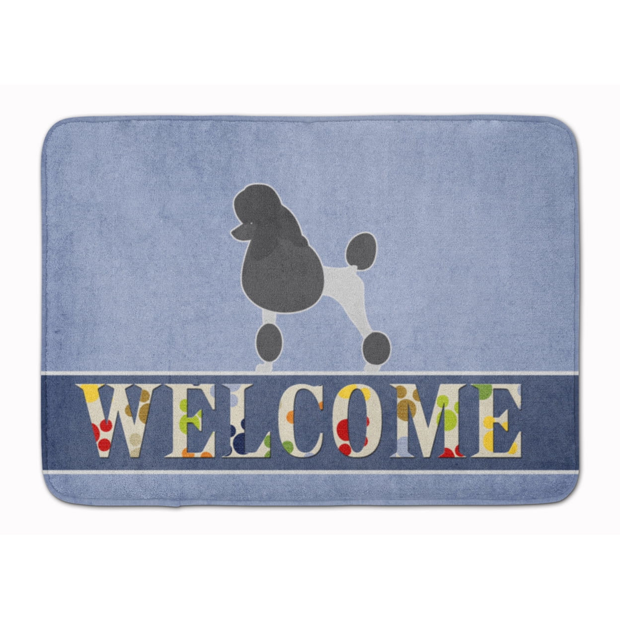 BB5543RUG Poodle Welcome Machine Washable Memory Foam Mat