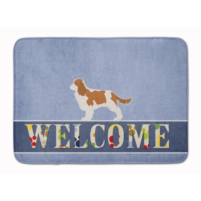BB5553RUG Cavalier King Charles Spaniel Welcome Machine Washable Memory Foam Mat
