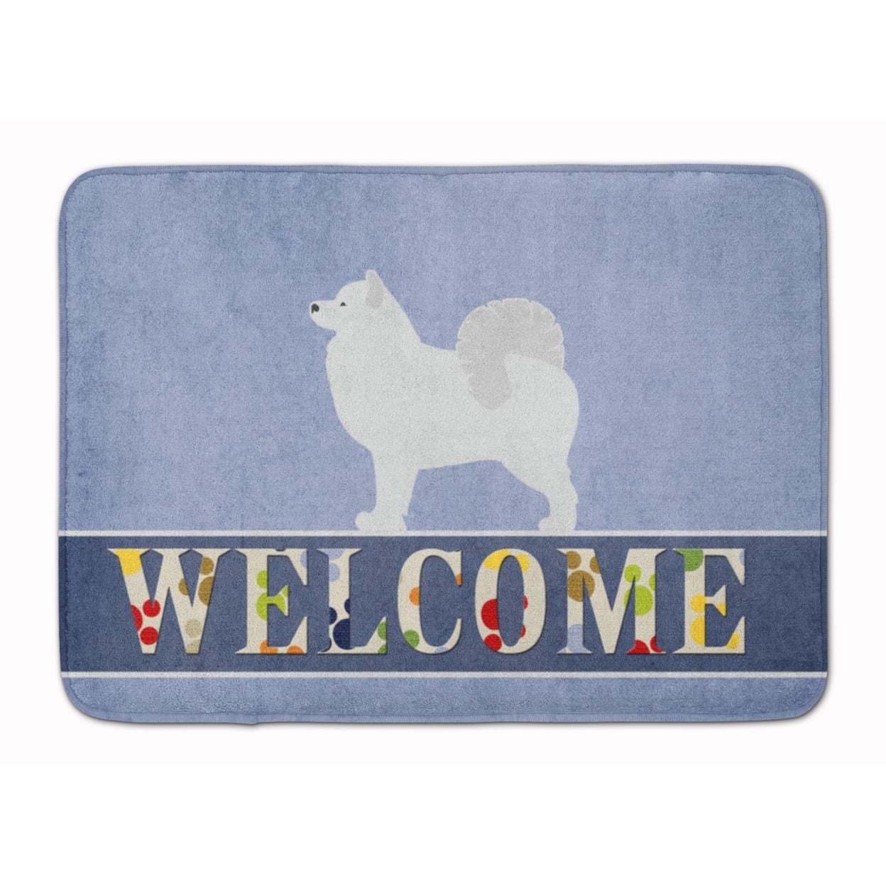 BB5563RUG Samoyed Welcome Machine Washable Memory Foam Mat