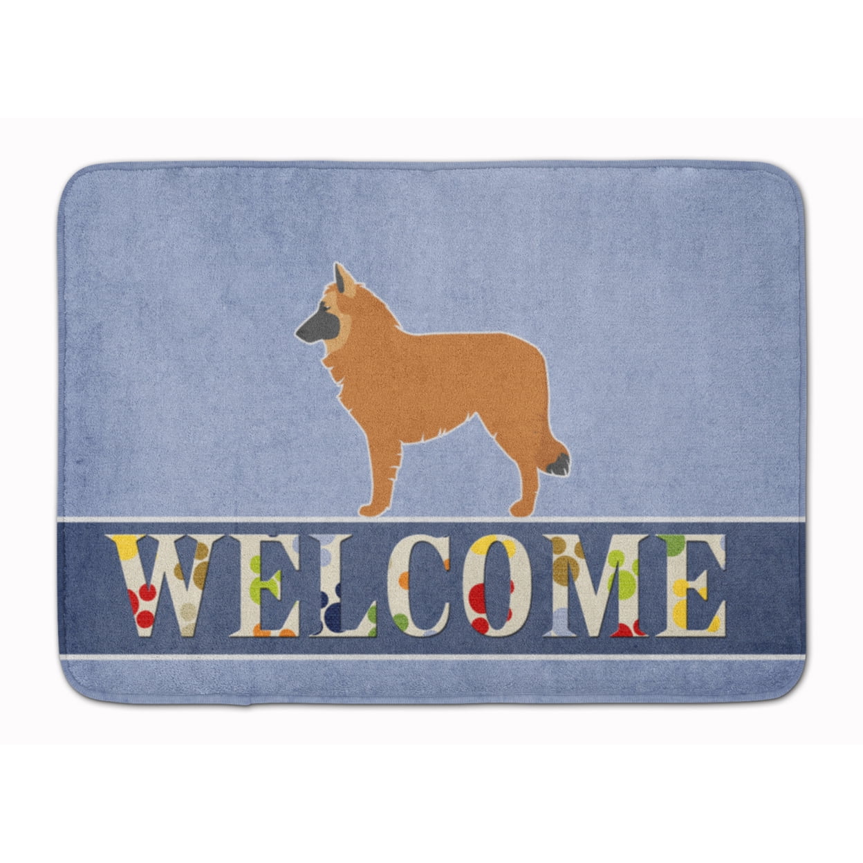 BB5565RUG Belgian Shepherd Welcome Machine Washable Memory Foam Mat
