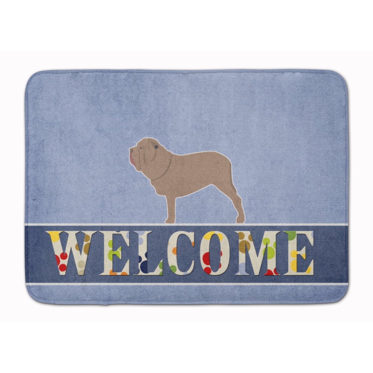 BB5569RUG Neapolitan Mastiff Welcome Machine Washable Memory Foam Mat