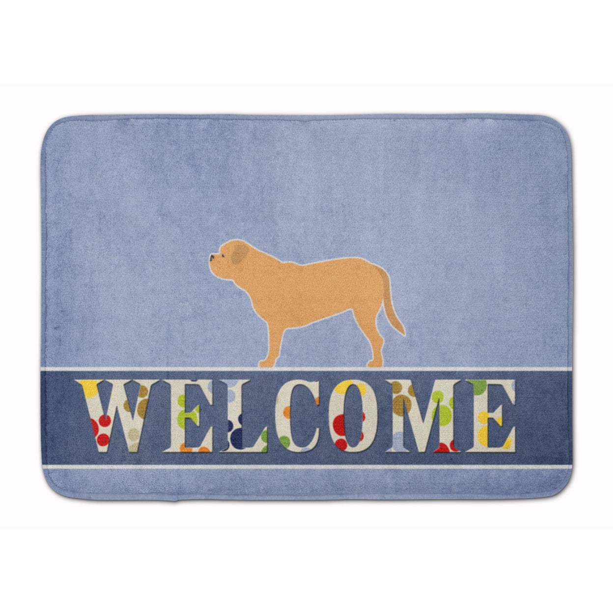 BB5574RUG Dogue De Bordeaux Welcome Machine Washable Memory Foam Mat