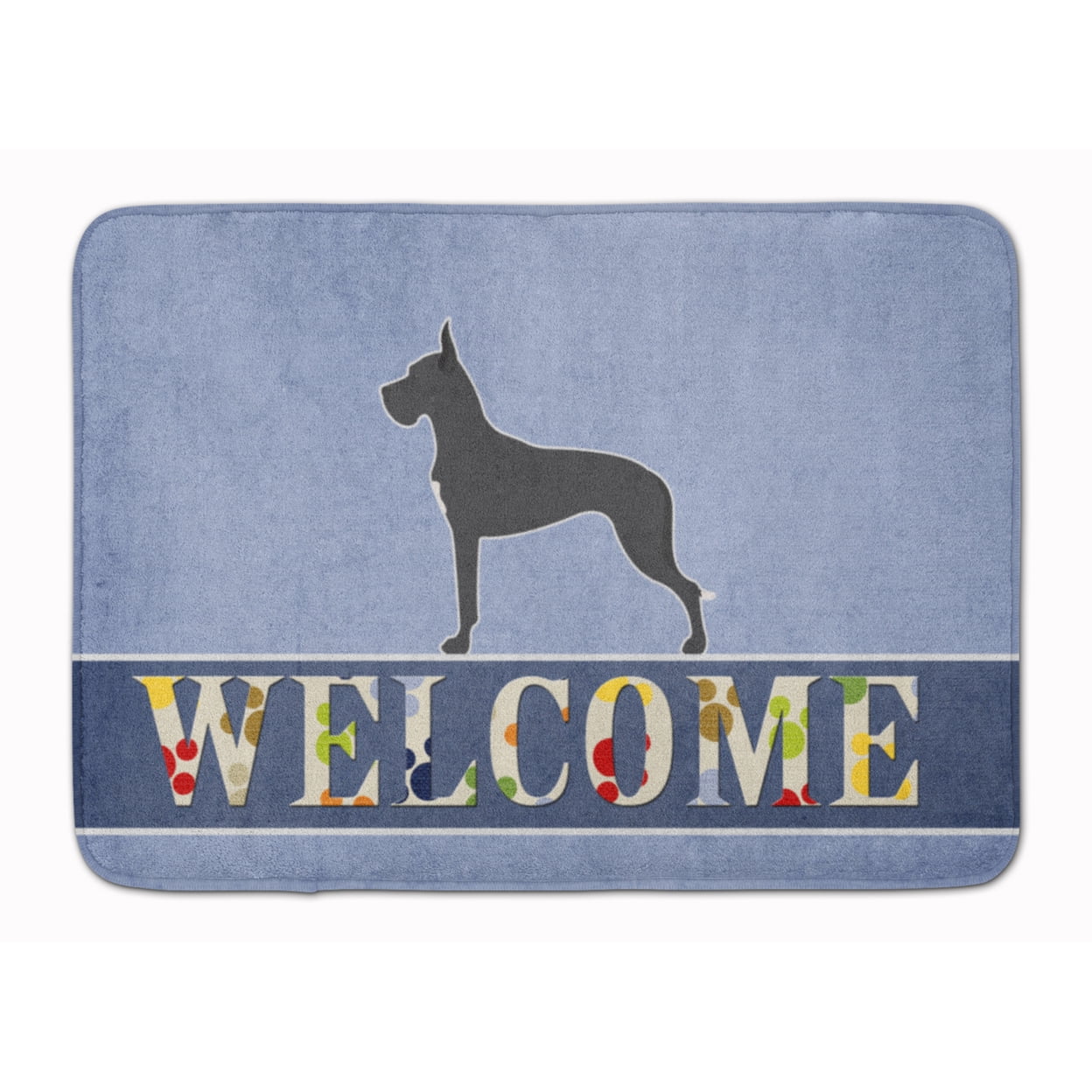 BB5579RUG Great Dane Welcome Machine Washable Memory Foam Mat