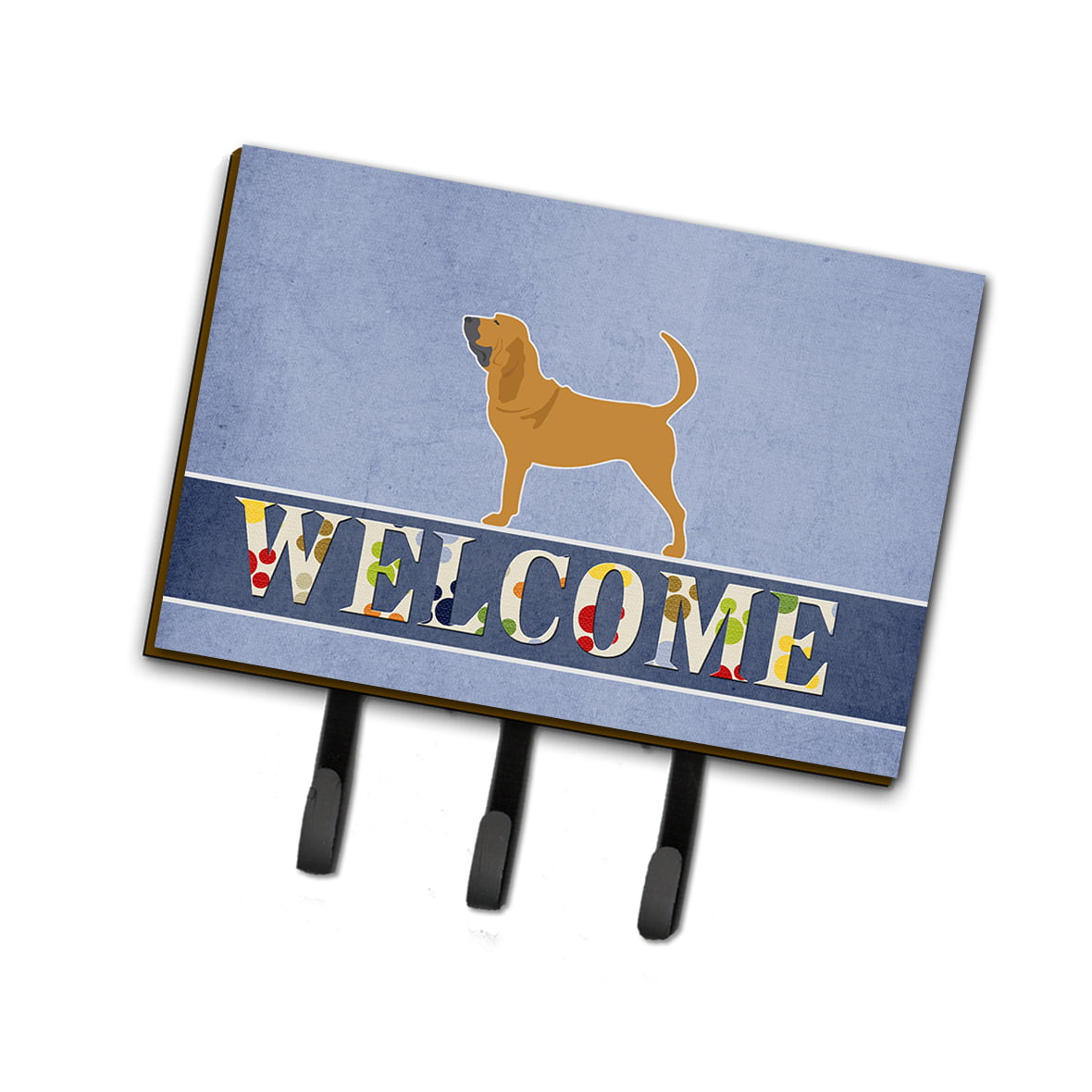 BB5488TH68 Bloodhound Welcome Leash or Key Holder