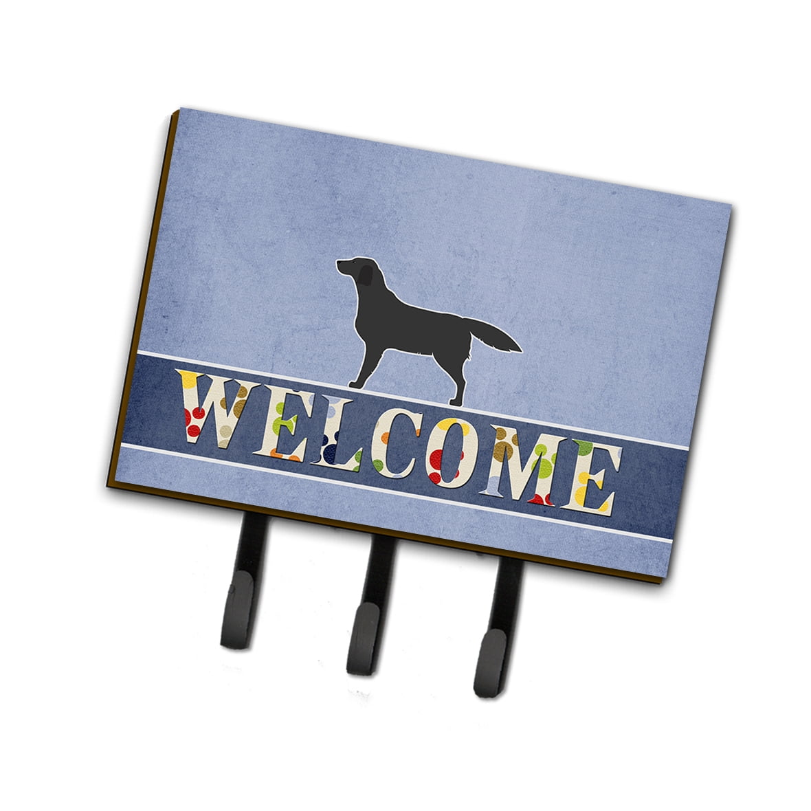 BB5512TH68 Black Labrador Retriever Welcome Leash or Key Holder