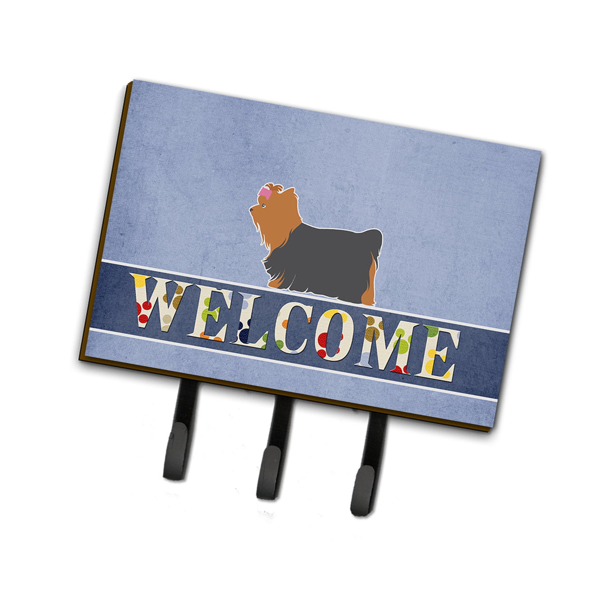 BB5538TH68 Yorkshire Terrier Yorkie Welcome Leash or Key Holder
