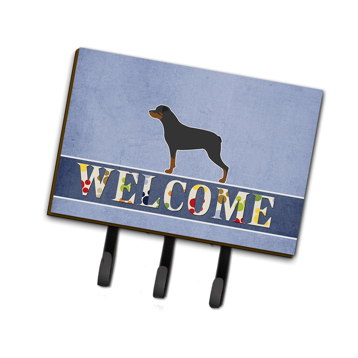 BB5570TH68 Rottweiler Welcome Leash or Key Holder